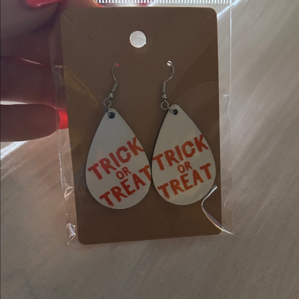 New!!! Trick or Treat Teardrop Earrings